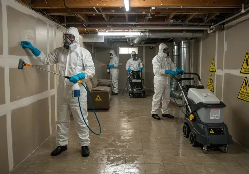 Basement Moisture Removal and Structural Drying process in Beaufort, SC